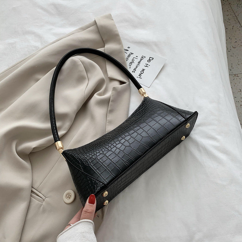 Temperament baguette shoulder bag