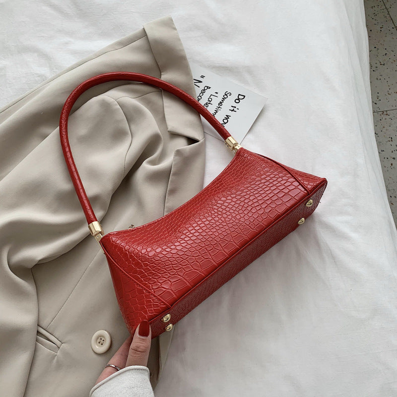 Temperament baguette shoulder bag