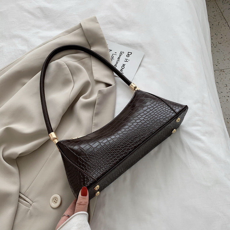 Temperament baguette shoulder bag